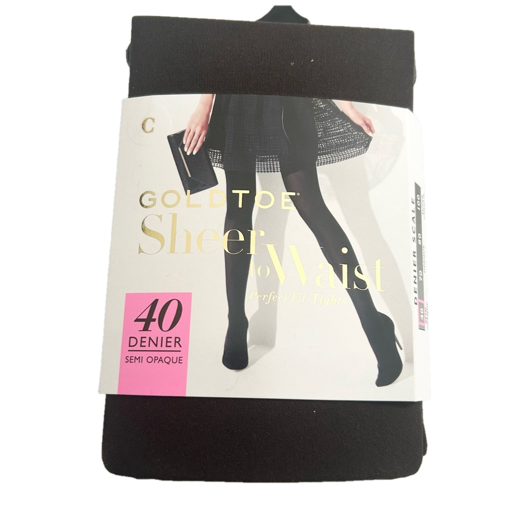 Gold Toe Woman’s Brown Tights Sheer to Waist Size C 5’2” - 5’8” 130lbs -165lbs